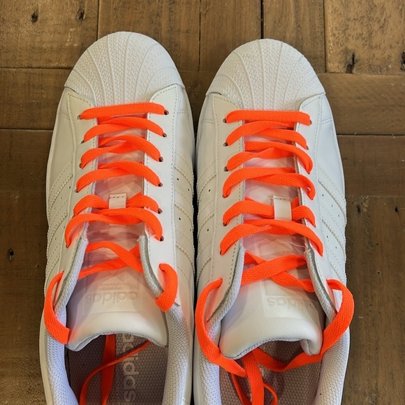 Adidas superstars white on white leather NWOB - Picture 3 of 7